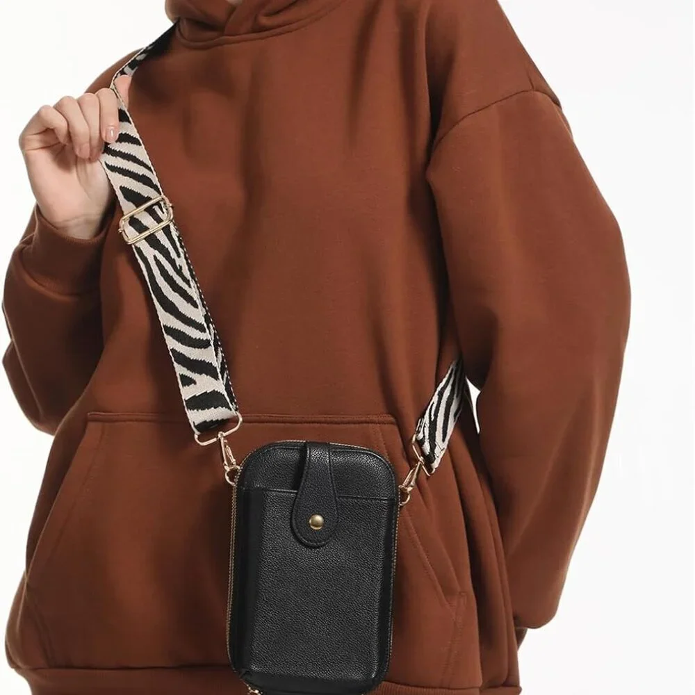 Small Faux Leather Crossbody Bag Women Travel Phone Wallet with Card Slots